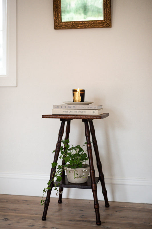 Antique Side Table in Dark Timber