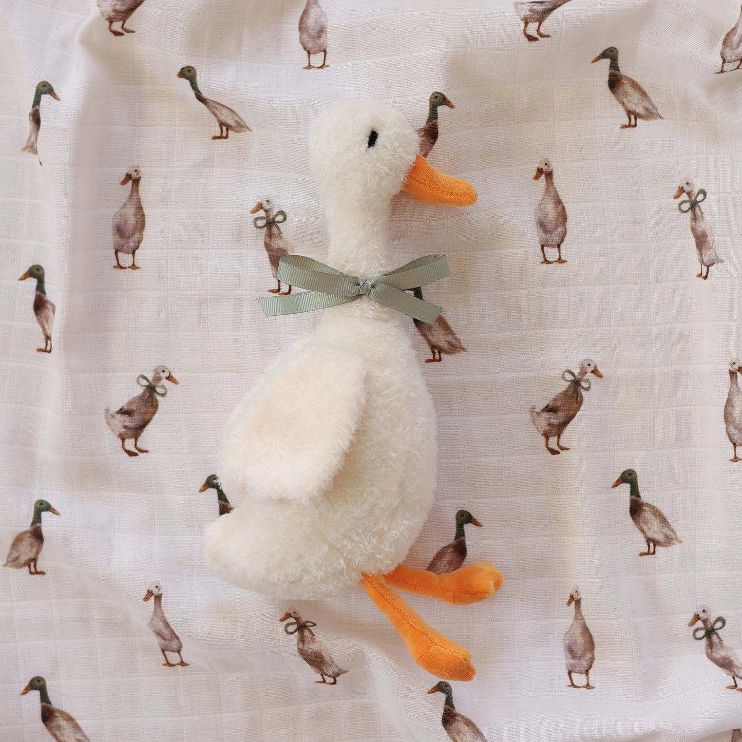 Muslin Swaddle - Blue Floral