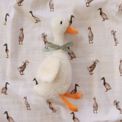 Muslin Swaddle - Blue Floral