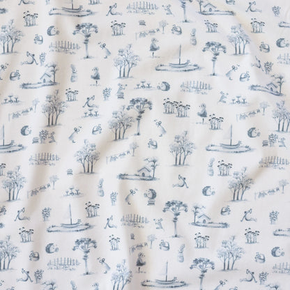 Jersey stretch wrap - Blue & White Illustration