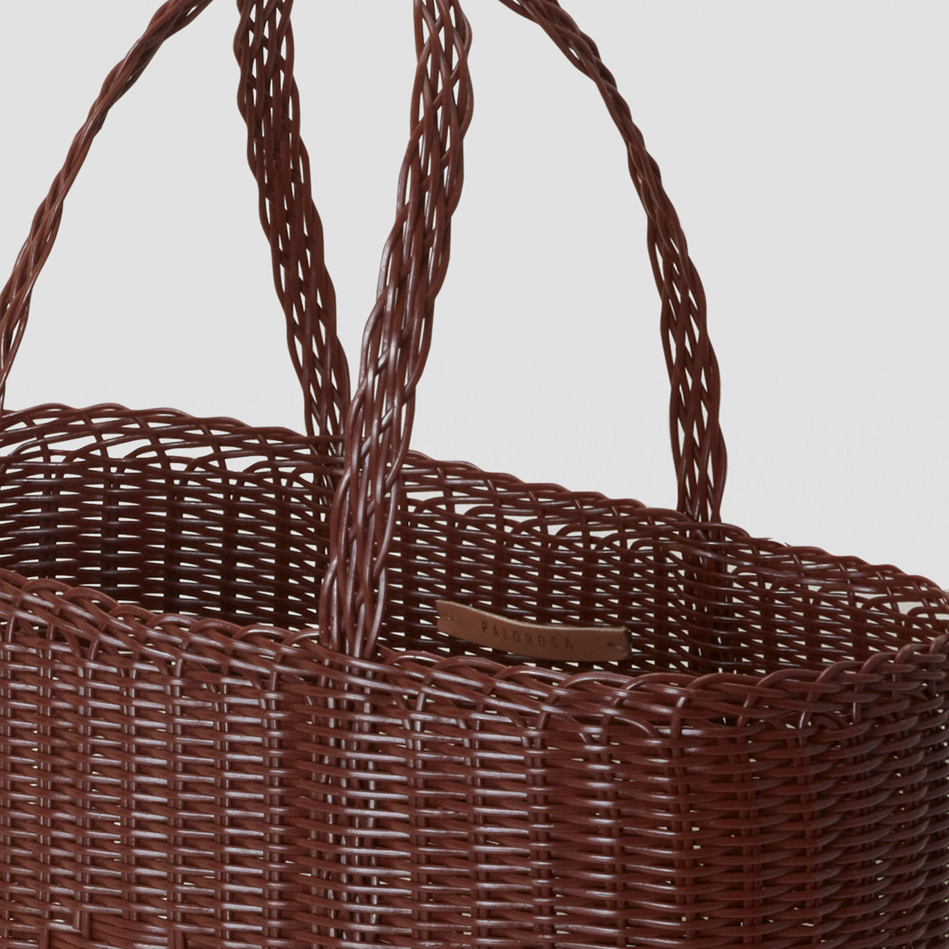 Small Handwoven Palorosa Basket | Chocolate