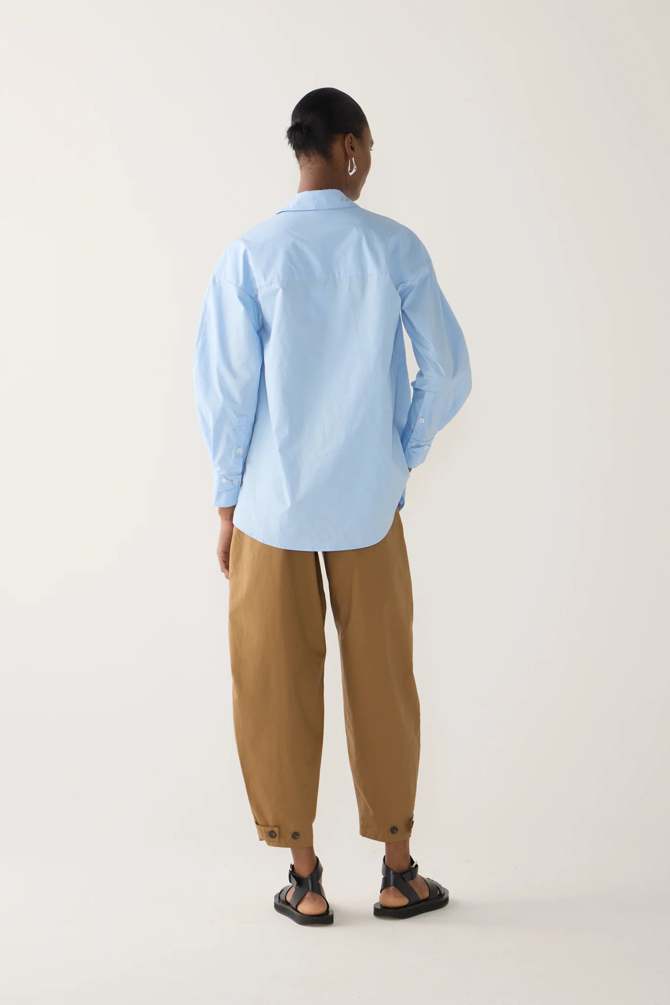 Edith Pant in Cocoa Cotton Tencel
