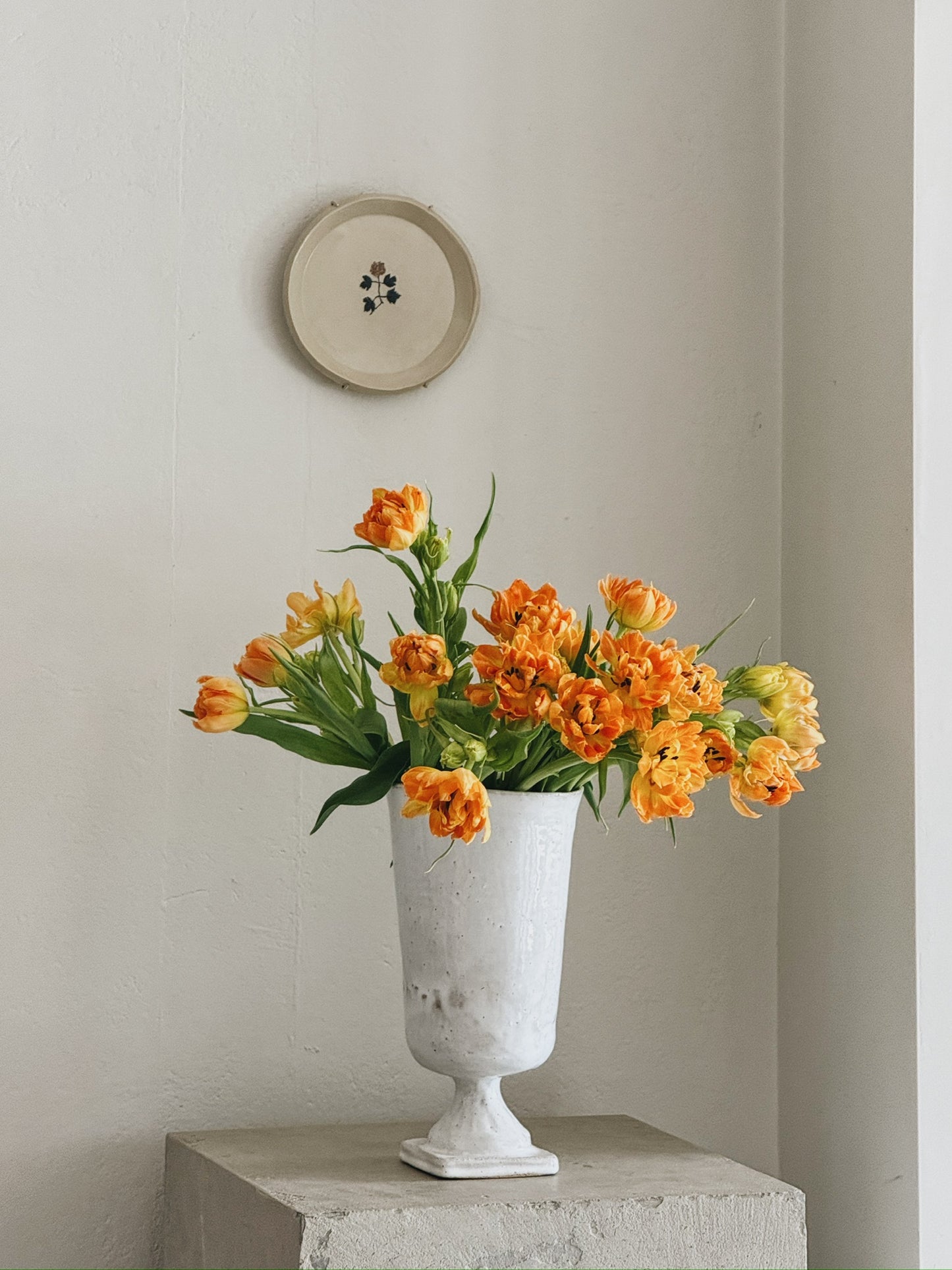 Collectible Handbuilt Round Plate | botanical N.2