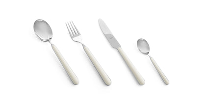 Italian Cutlery in White | Set of 4 pieces