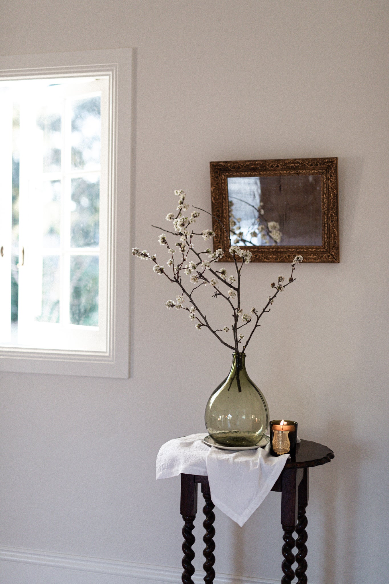 Antique 19th century mirror with gold frame