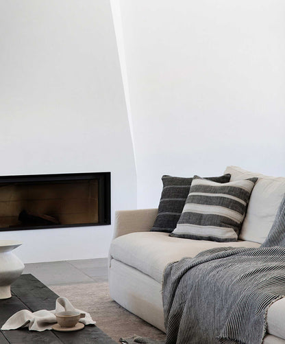 'Enzo' Stripe Linen Cushion Cover