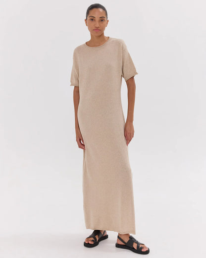 The Knit Tee Dress in Dune