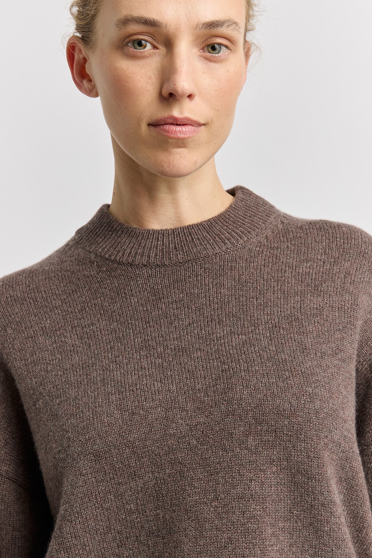 The Drop Shoulder Crew Jumper | Mocha