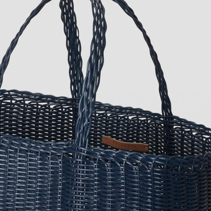 Small Handwoven Palorosa Basket | Midnight Blue