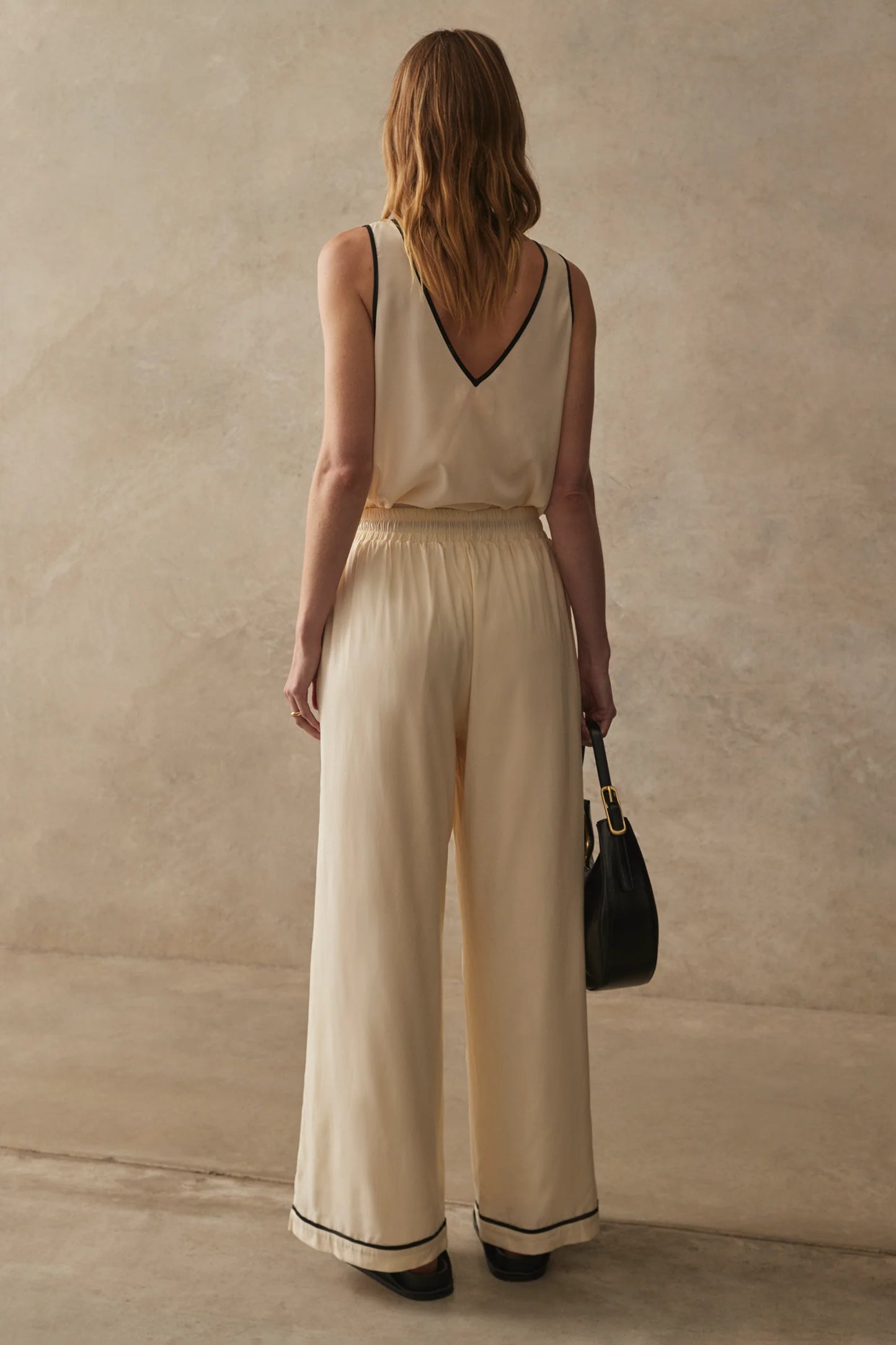 The Cleonie Top in Cream / Black