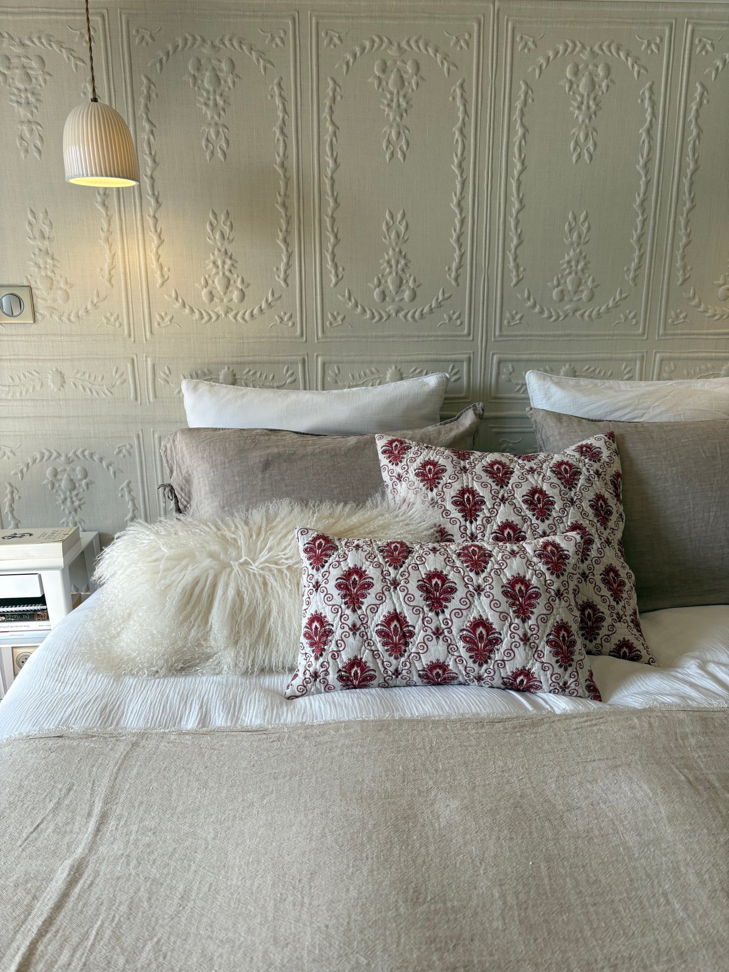 Gorgeous Cushion Covers made from Antique 19th c French Quilts