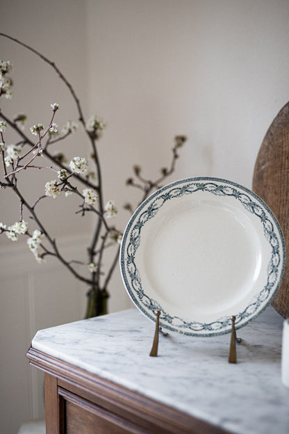 Antique French Dinner Plates | Ribbons & Roses