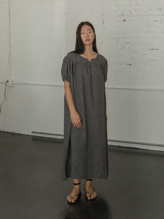 The Lucy Dress in Black Check
