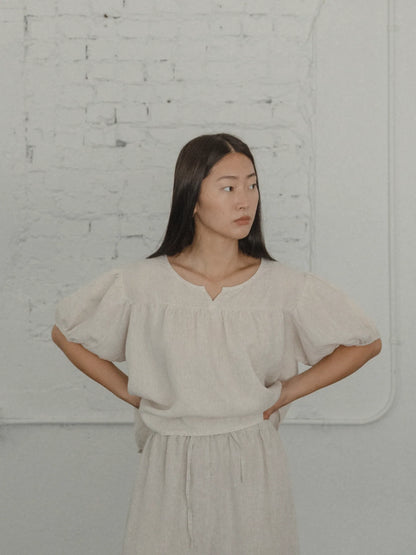 The Lucy Top in Oatmeal