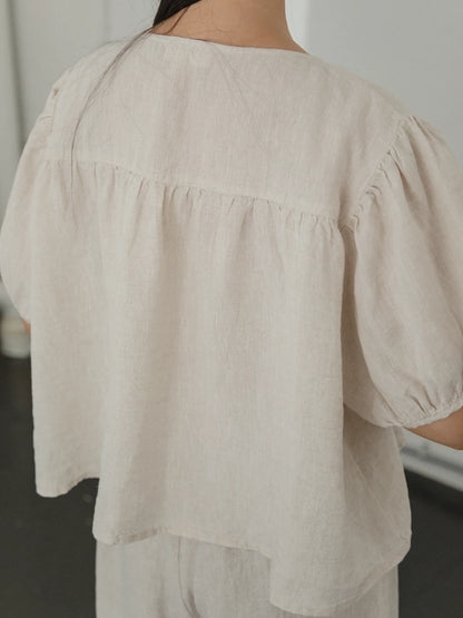 The Lucy Top in Oatmeal