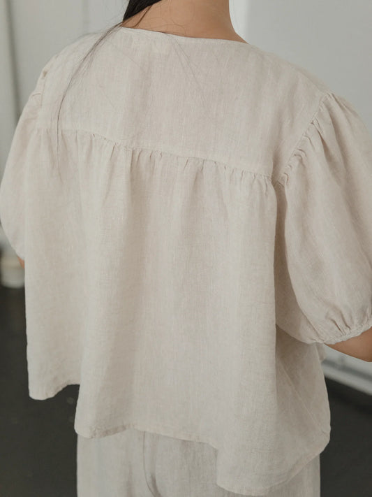 The Lucy Top in Oatmeal