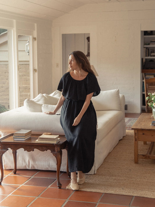 The Clara Dress in Noir