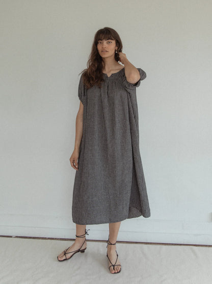 The Lucy Dress in Black Check