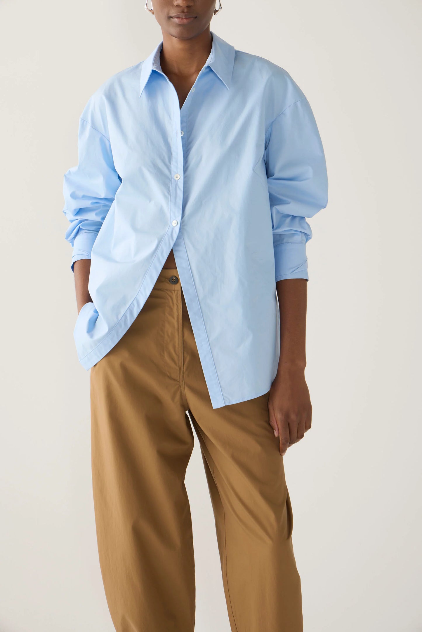 Edith Pant in Cocoa Cotton Tencel