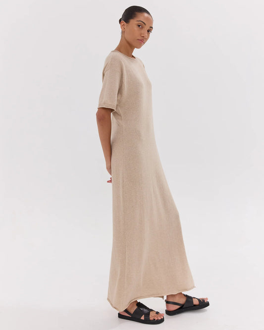 The Knit Tee Dress in Dune