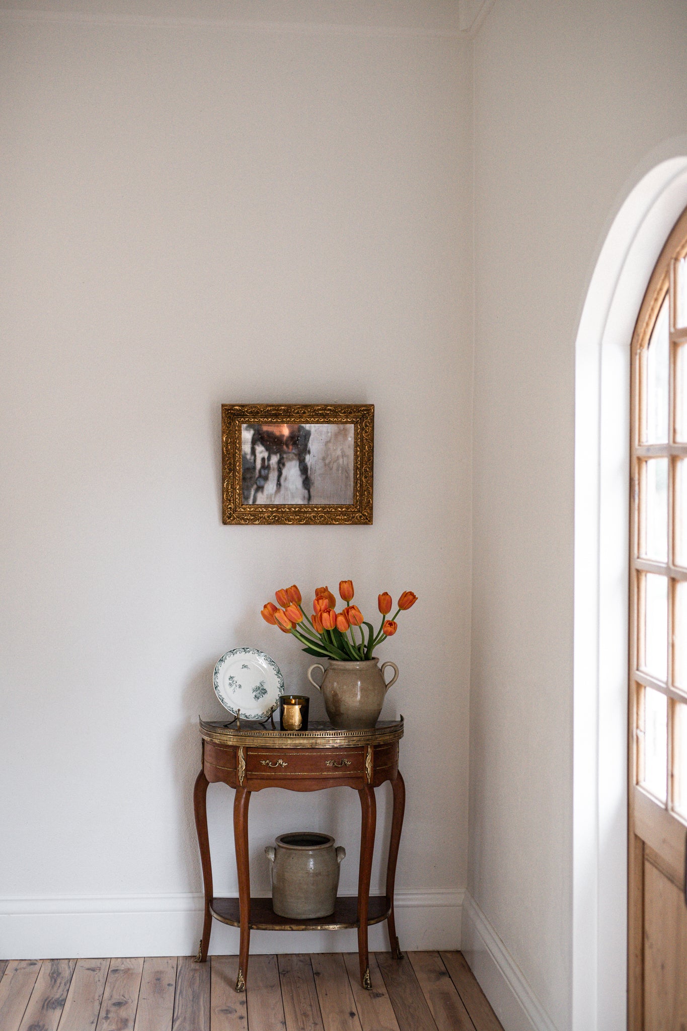 Antique 19th century mirror with gold frame