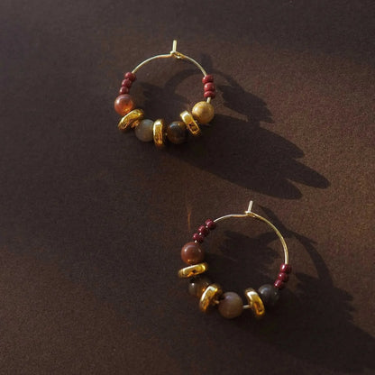 Jasper Hoop Earrings