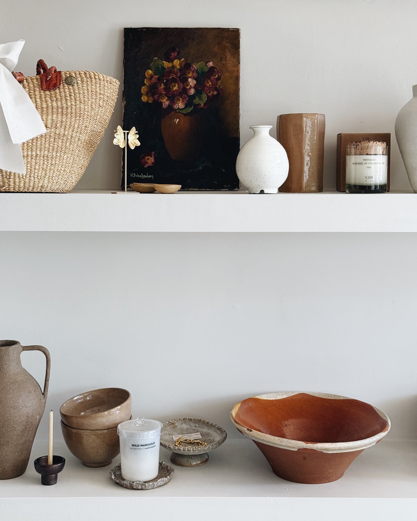 Antique European Wide Ceramic Bowl