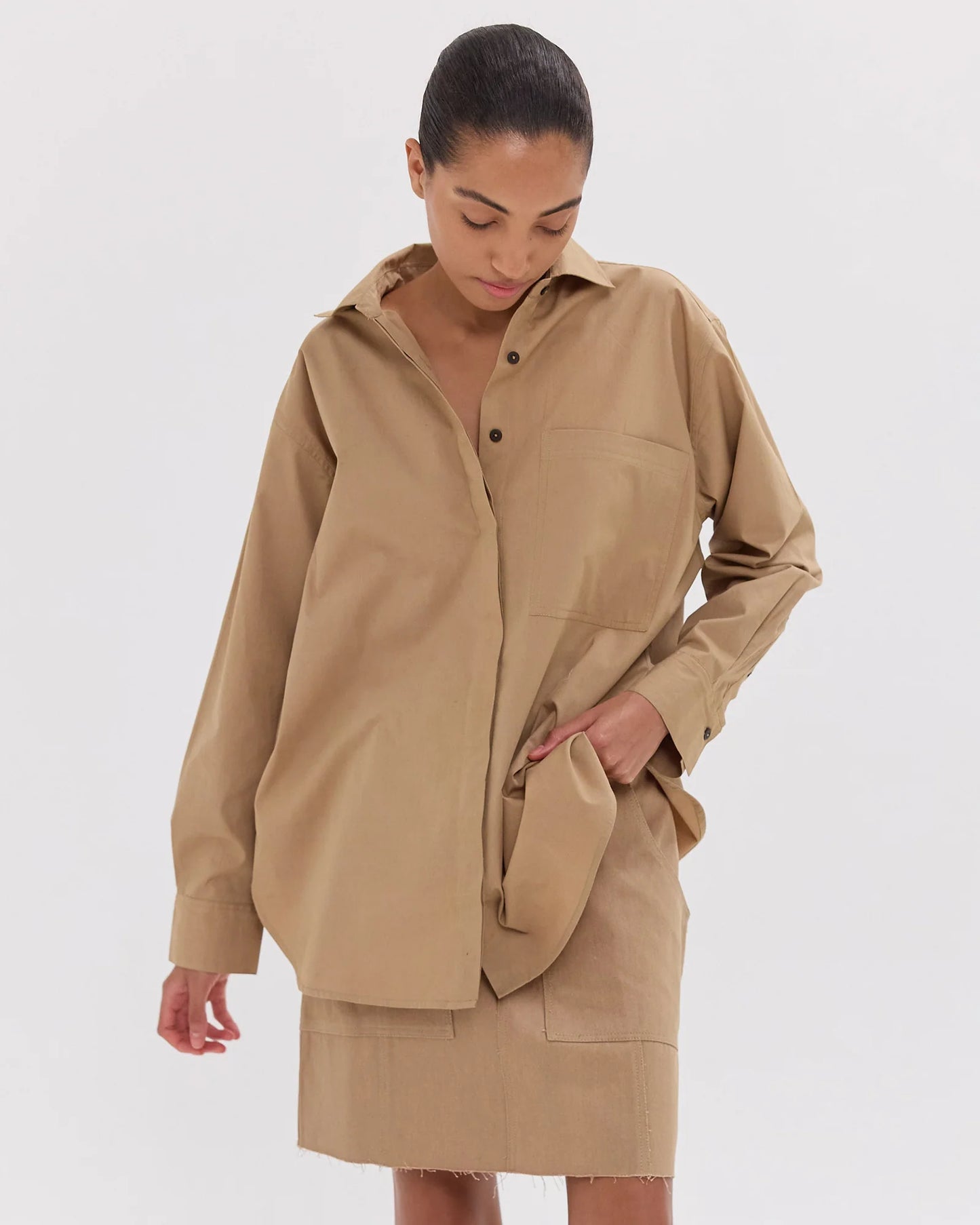 The Classic Pocket Shirt in Italian Wheat