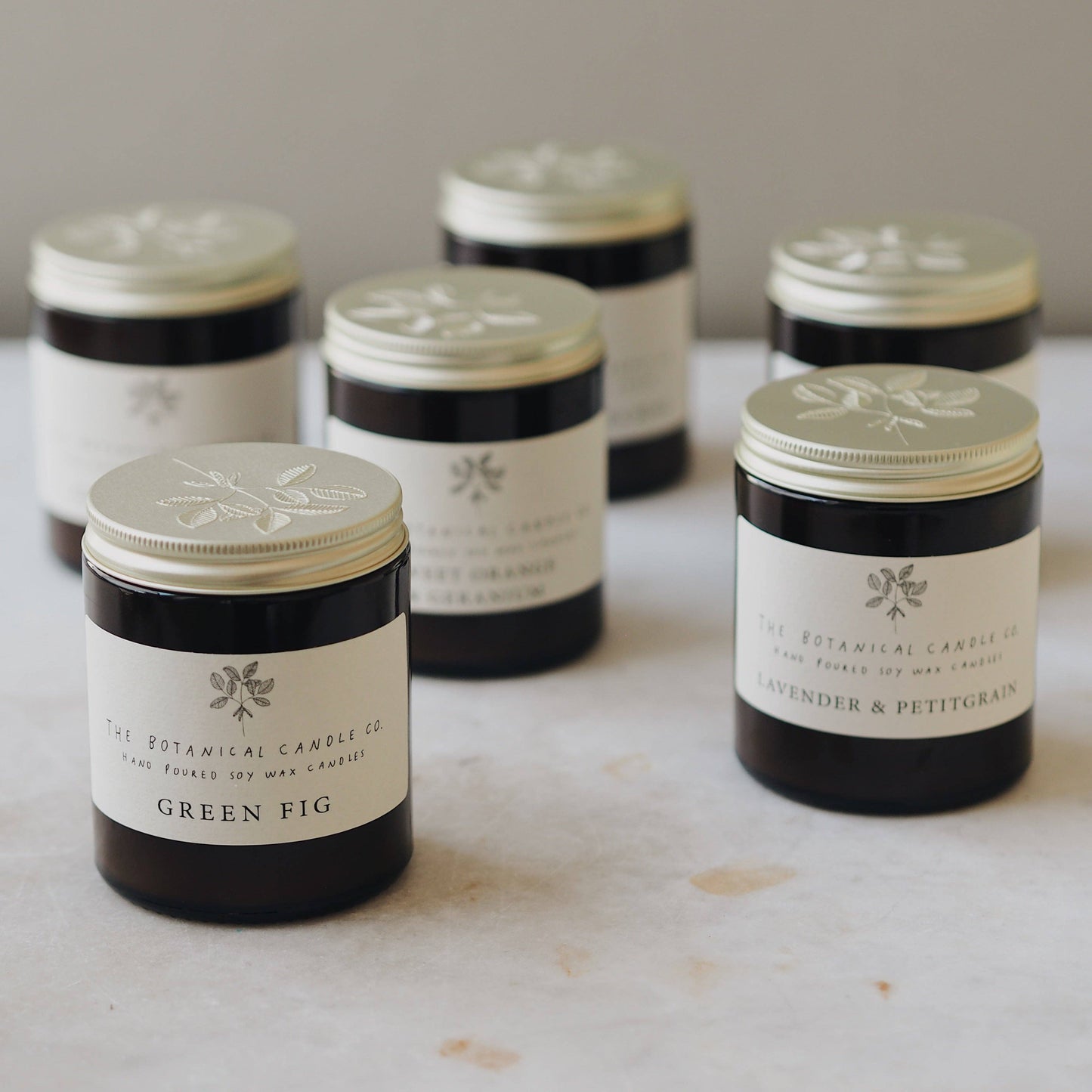 English Scented Candles in Amber Glass Jars 180ml