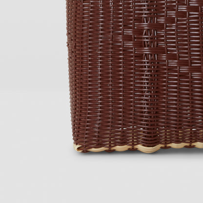Small Handwoven Palorosa Basket | Chocolate