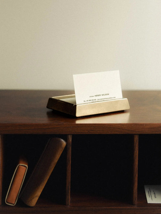 The Card Holder Tray in Brass
