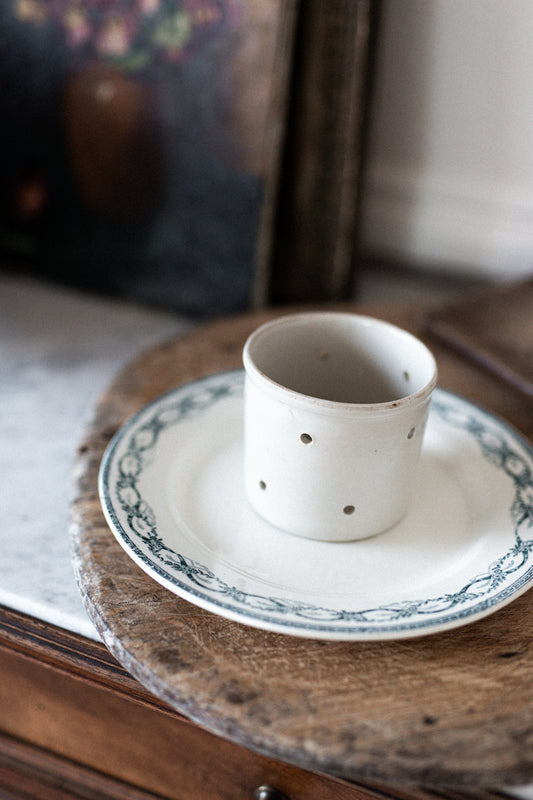 Antique European Stoneware Vessel | Cheese Mold