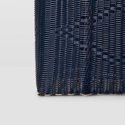 Large Handwoven Palorosa Basket | Midnight Blue