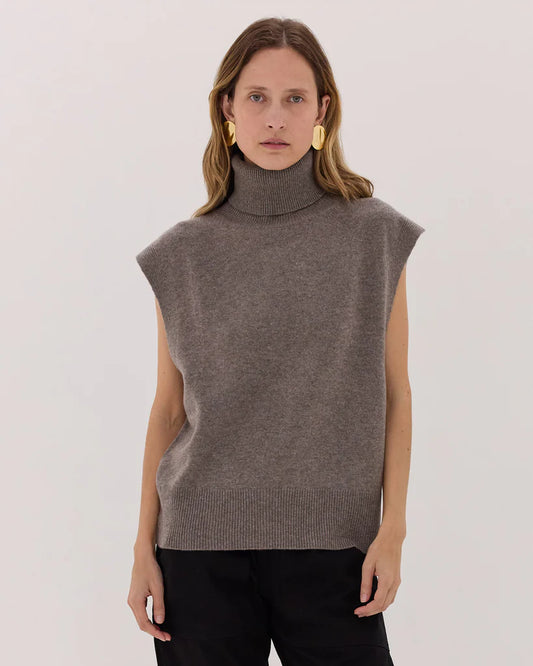 The Roll Neck Vest | Vapour