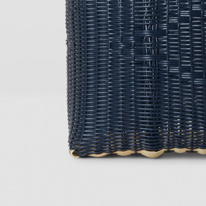 Small Handwoven Palorosa Basket | Midnight Blue