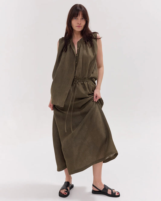 The Drawstring Skirt | Olive