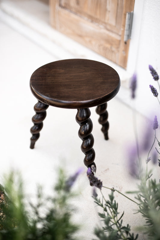 Antique French Barley Twist Stool
