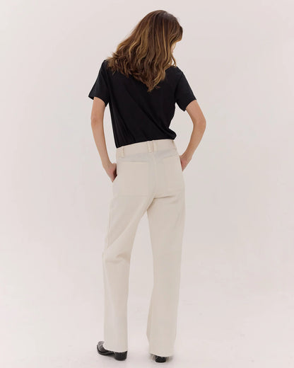 The Wide Leg Denim Jean in Natural