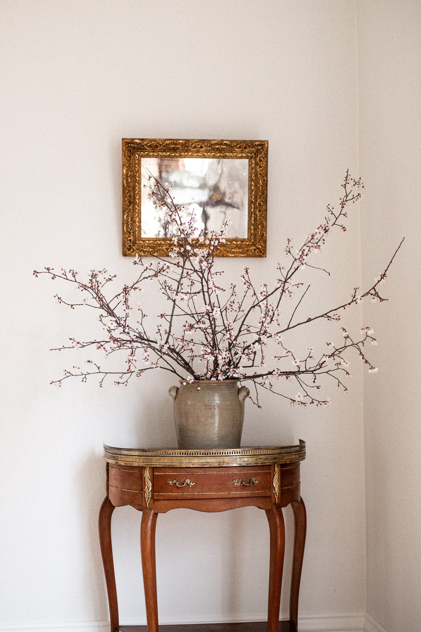 A Stunning French Marble & Brass Timber Console | early 20th cenury