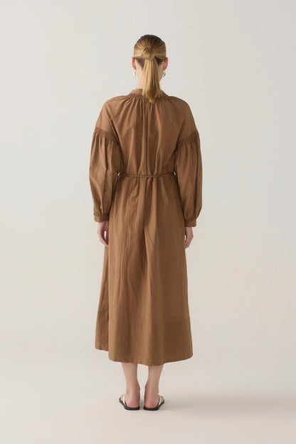 Leilani Dress | Chestnut Cotton Silk