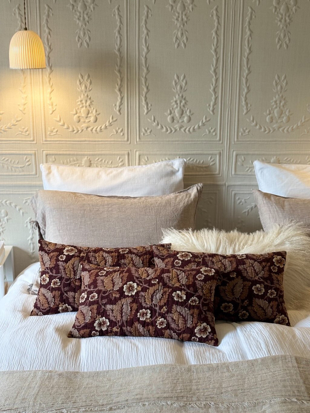 Gorgeous Cushion Covers made from Antique 19th c French Quilts