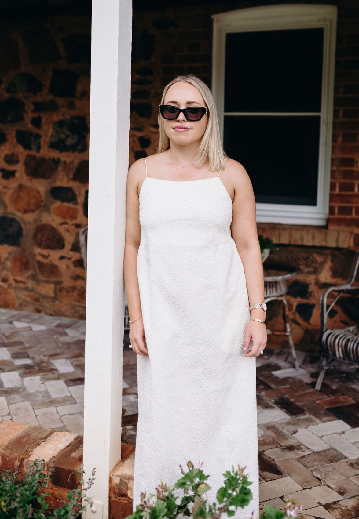 Misty Dress in Ivory Jacquard