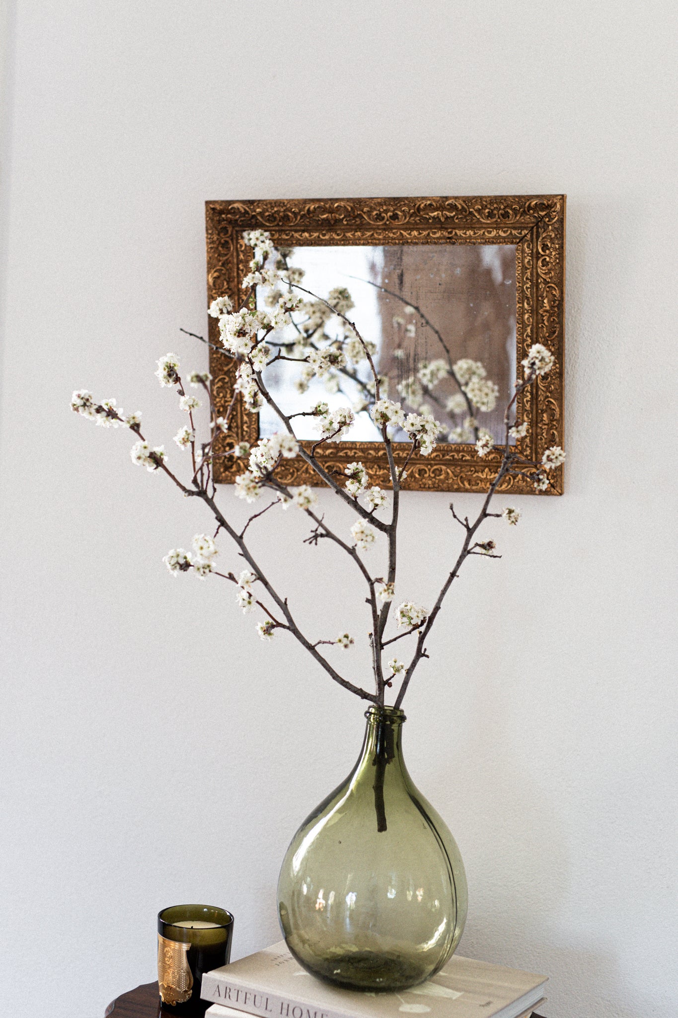 Antique 19th century mirror with gold frame