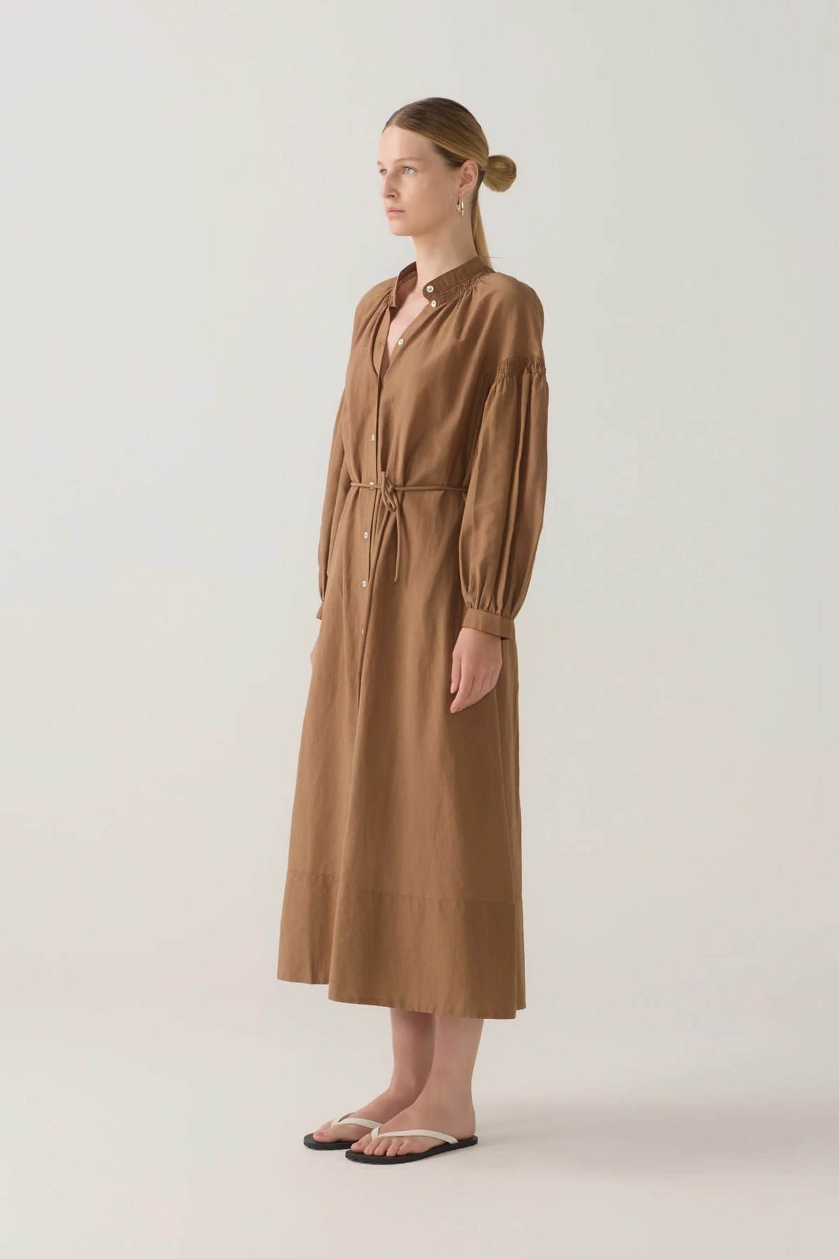 Leilani Dress | Chestnut Cotton Silk