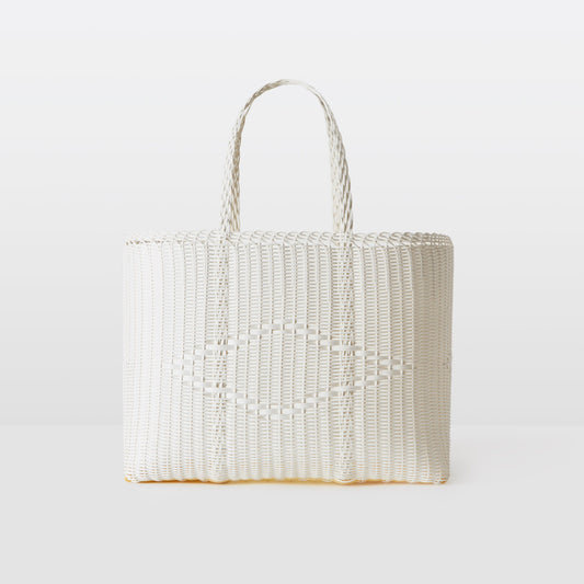 Large Handwoven Palorosa Basket | White
