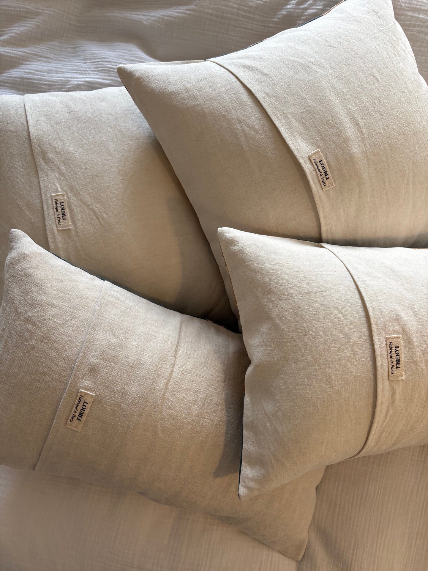 Parisian Cushion Covers made from Antique French Textile | Blue floral