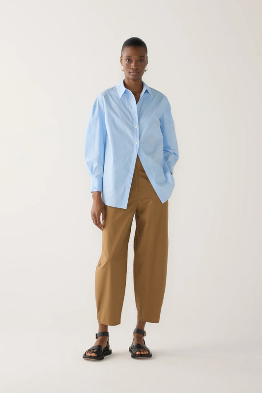 Edith Pant in Cocoa Cotton Tencel