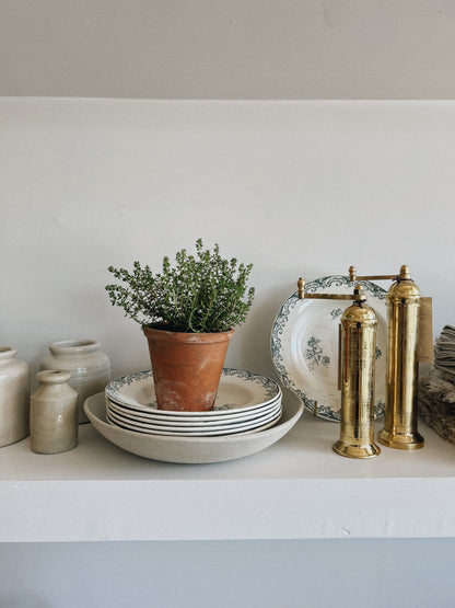 Antique French Terracotta Herb Pots