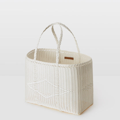 Large Handwoven Palorosa Basket | White