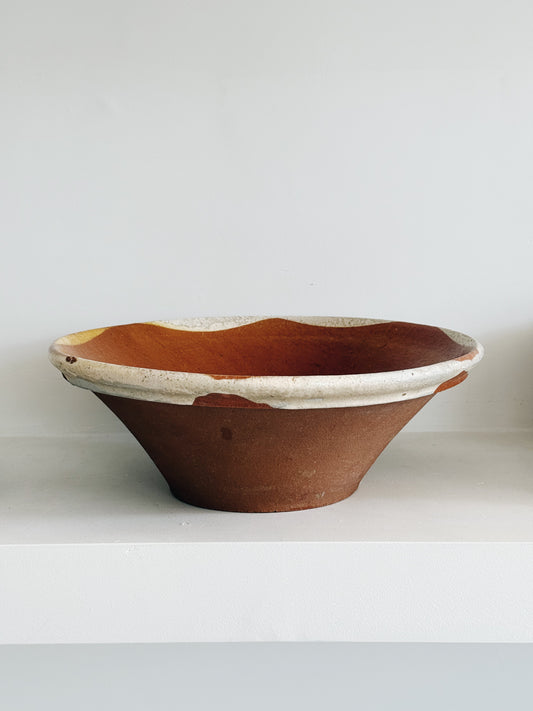 Antique European Wide Ceramic Bowl